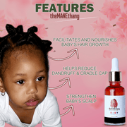 theMANEthang Baby Hair Growth Oil - Organic Coconut, Olive, Castor & Tea Tree Oil