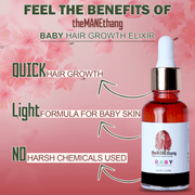 theMANEthang Baby Hair Growth Oil - Organic Coconut, Olive, Castor & Tea Tree Oil - theMANEthang