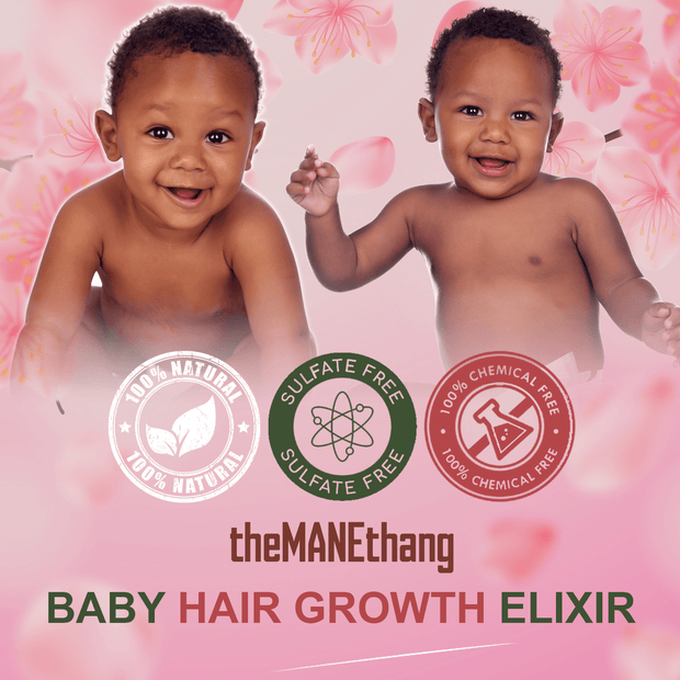 theMANEthang Baby Hair Growth Oil - Organic Coconut, Olive, Castor & Tea Tree Oil - theMANEthang